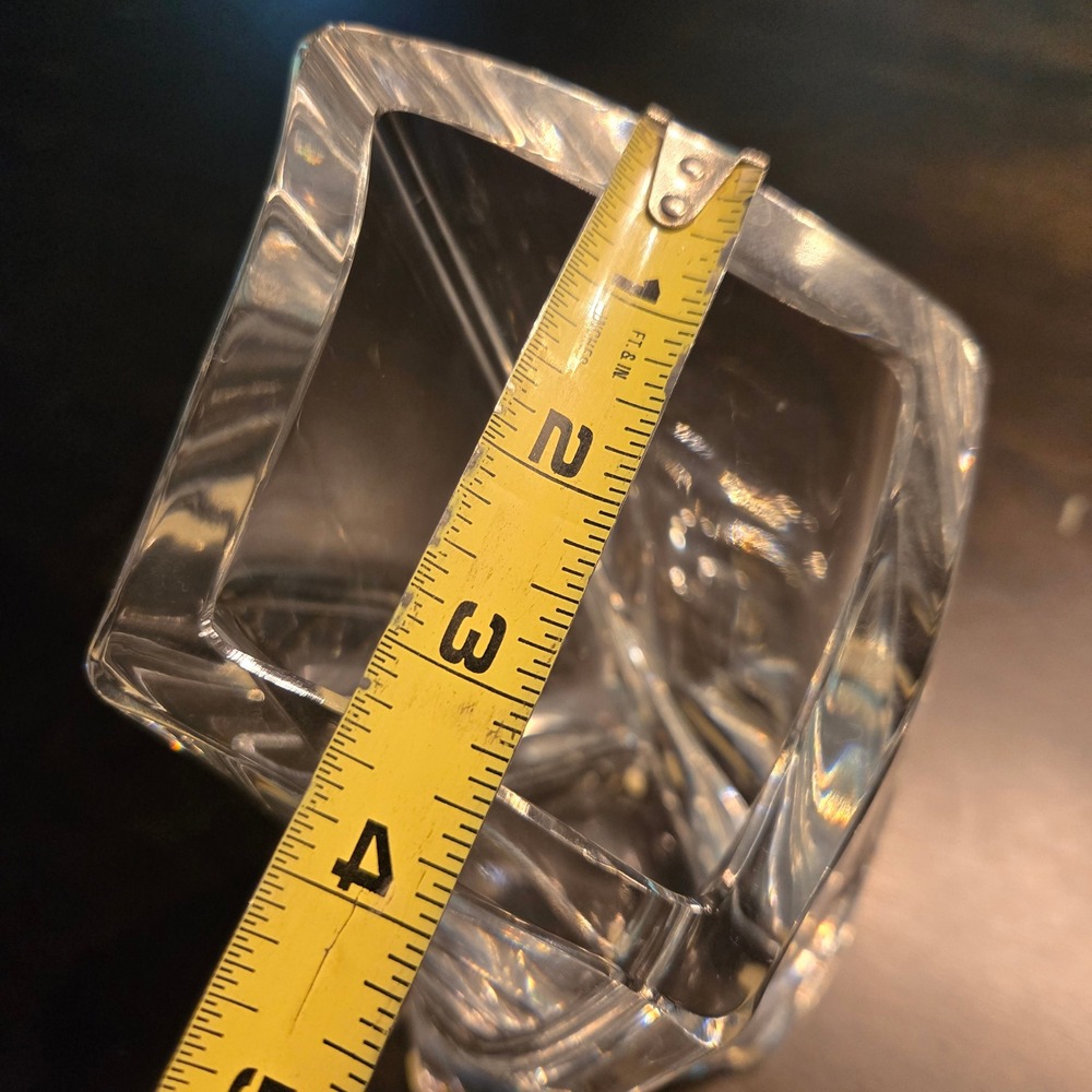 Kosta Boda Vase Goran Warff Twisted Art Glass Signed Swedish Crystal 7-9" Modern - Picture 9 of 10